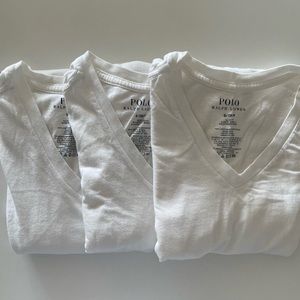 Polo Ralph Lauren's Men's Slim Fit V-Neck Shirt, 3-Pack